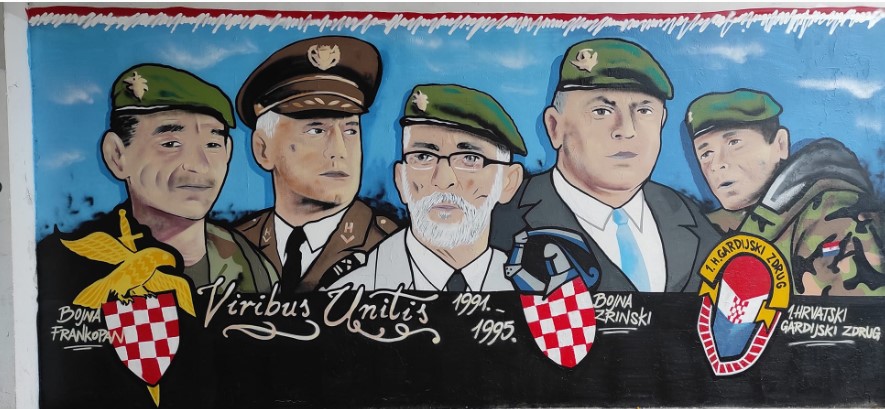 FOTO Ovo je mural u Velikoj Gorici posvećen pripadnicima ratnih postrojbi HV-a zbog kojeg se neki građani bune