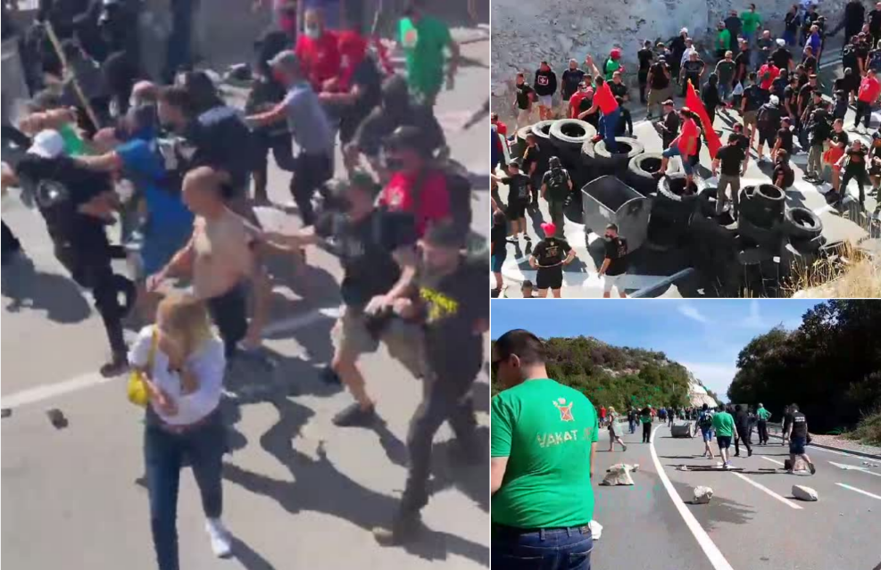 (VIDEO) PLANULA JE CRNA GORA! BARIKADE NA CESTAMA: Žestok okršaj s policijom, gume i kamenje na magistrali!