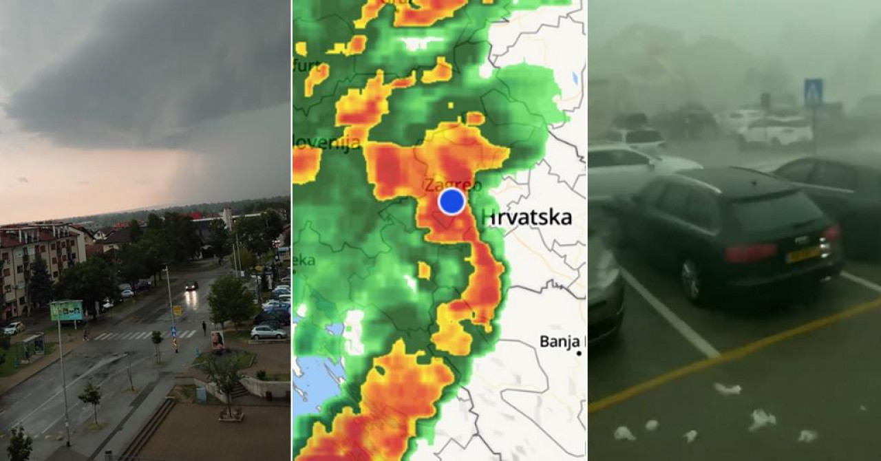 Nevrijeme poharalo Istru, tuča u Zaprešiću, u Zagrebu se spustilo nebo na zemlju