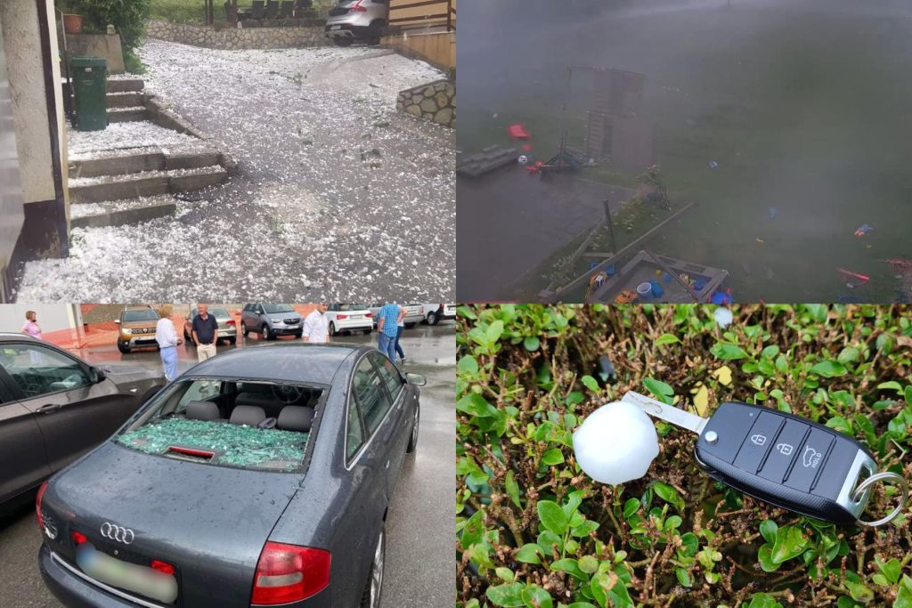 Olujno nevrijeme sinoć pogodilo čak 5 županija: Snimljena pijavica kod Siska