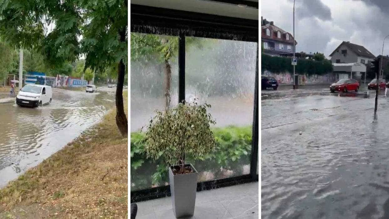 VIDEO Zagreb pogodilo jako nevrijeme, vatrogasci zatrpani pozivima, ceste pod vodom