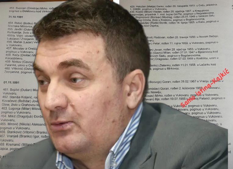 Kajkić objavio imena ubijenih četnika u Vukovaru: Jedan podatak ga totalno šokirao