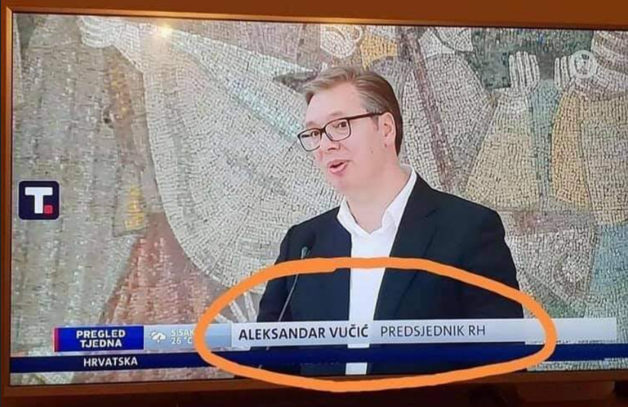 VIDEO IZNENADIO GLEDATELJE Vučića 'imenovali' predsjednikom Republike Hrvatske