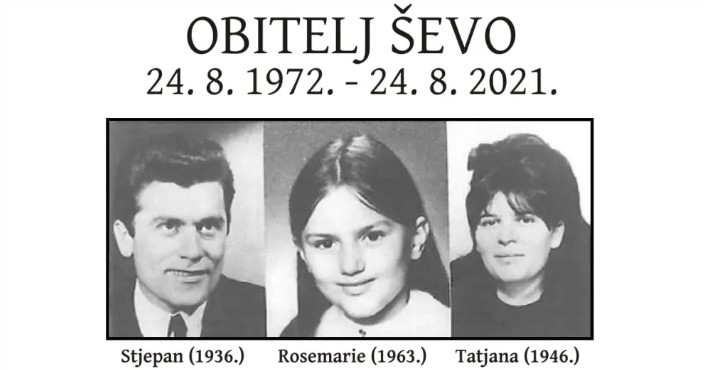 24. kolovoza 1972. brutalno su likvidirali obitelj Ševo