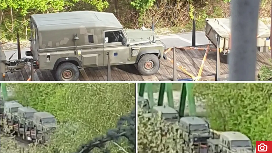 U dva dana dvije snimke vlaka s vojnim vozilima u Osijeku: 'Na njima su britanske zastavice'