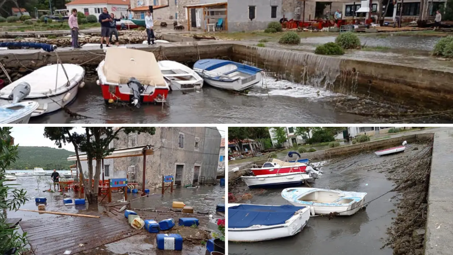 Plimni val na otoku Istu: 'Daske smo stavljali na vrata da nam more ne uđe u kuće i trgovinu'