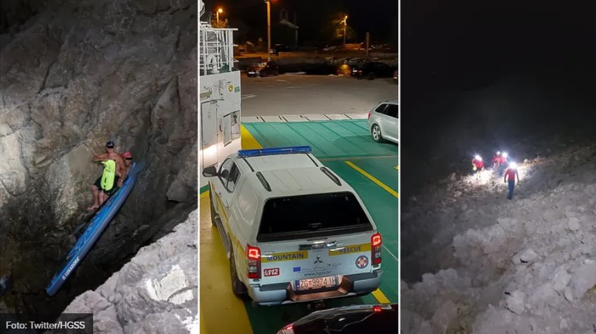 Nesreća na Pagu, snažna bura odnijela dvoje turista na stijene, HGSS apelira: 'Informirajte se prije aktivnosti na otvorenom'