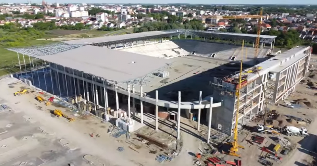 VIDEO: POGLEDAJTE NOVE KADROVE VELEBNOG ZDANJA U OSIJEKU! STADION NA PAMPASU VEĆ SAD IZGLEDA SJAJNO