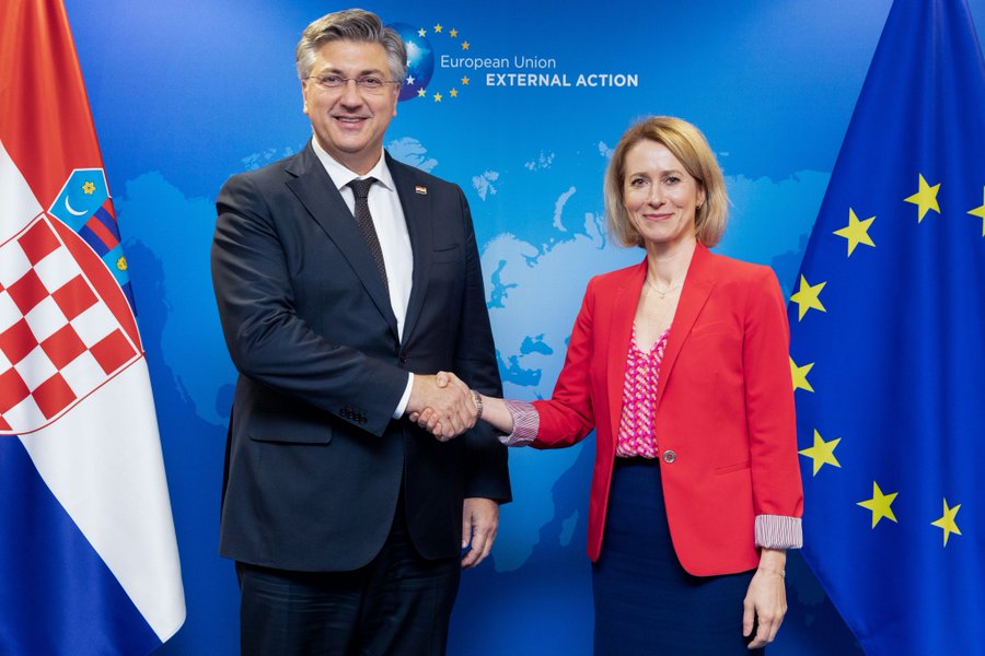 Premijer Plenković sa Kajom Kallas u Bruxellesu: Podrška proširenju EU na jugoistočnu Europu, Ukrajinu i Moldaviju