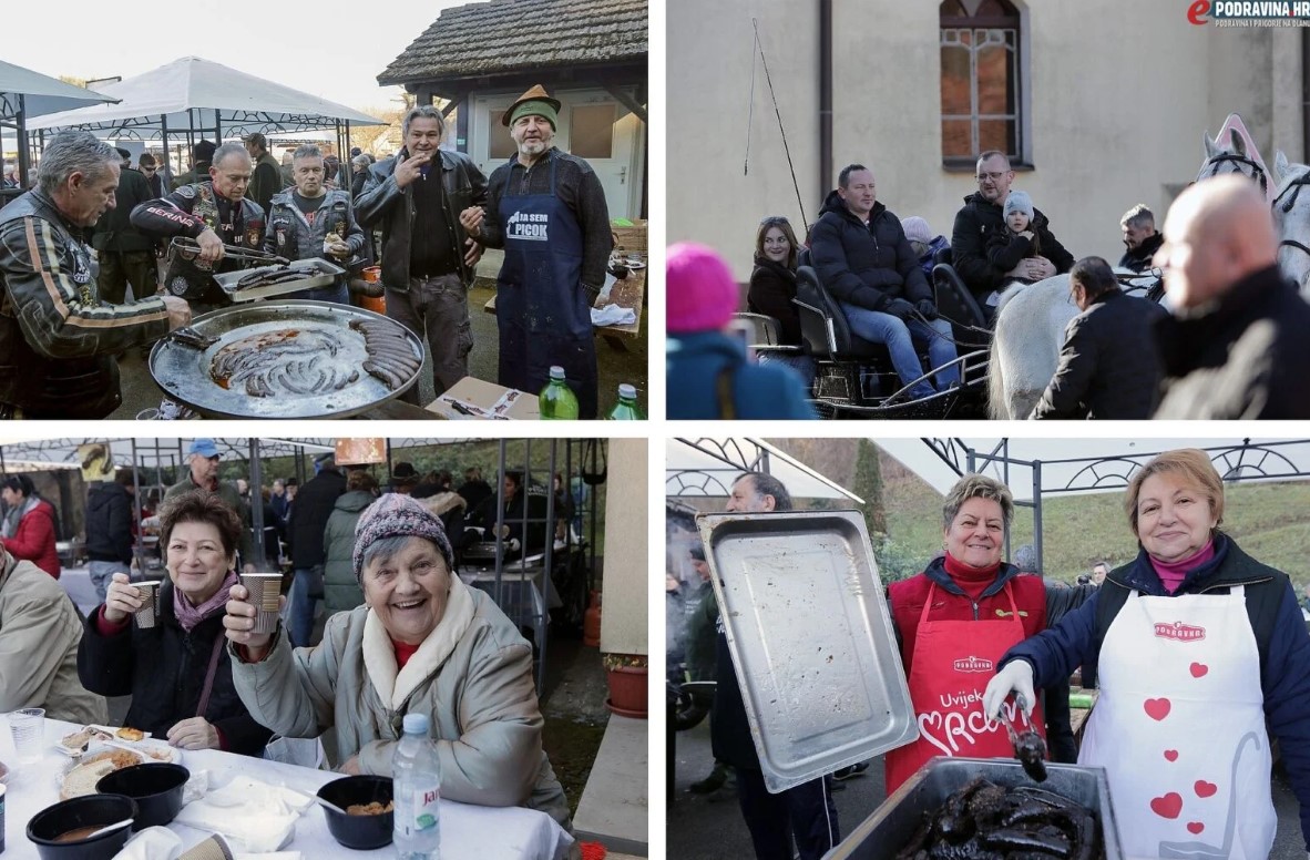 FOTO/VIDEO Uživali u degustaciji čvaraka, kolinjskog zelja, pečenih jetrica, krvavica, domaćih prkača i tradicijskih slastica