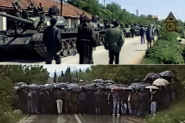 7. - 9. SVIBNJA 1991. - GOLORUKI HRVATI KOD ŠIROKOG BRIJEGA BLOKIRALI TENKOVE AGRESORSKE "JNA"