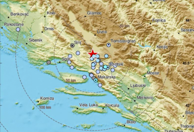 JOŠ JEDAN POTRES! Zatresla se Dalmatinska zagora: ‘Trajalo je nekoliko sekundi, osjetilo se jako’