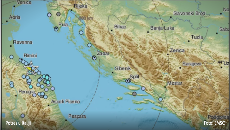 Potres magnitude 4,9 pogodio istočnu obalu Italije