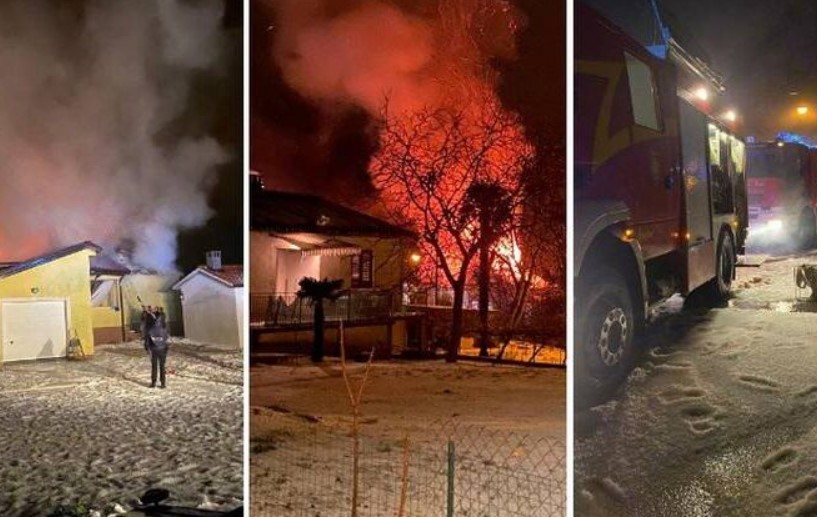 DRAMA U ISTRI: Uslijed kišnog nevremena grom zapalio kuću, urušilo se krovište! Grad u Dalmaciji pod vodom