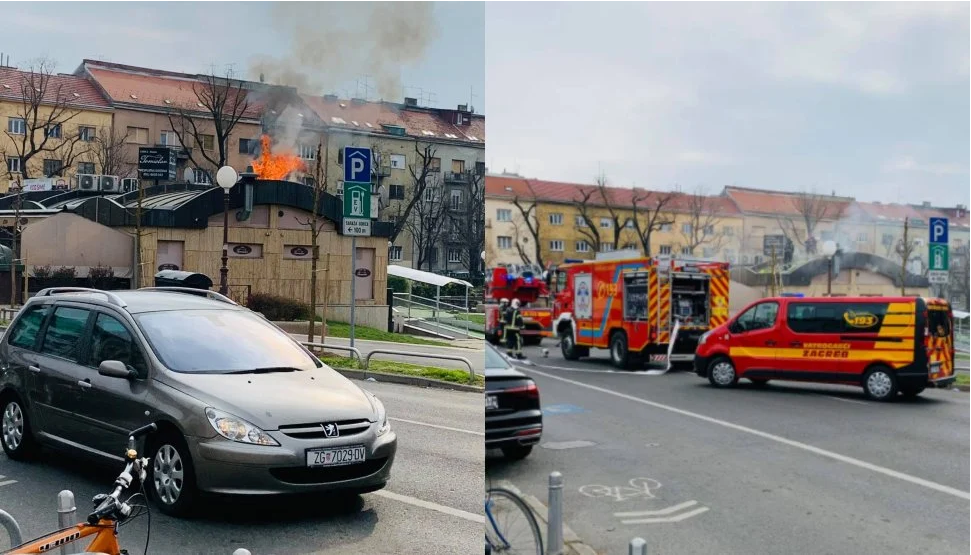 POŽAR NA KVATRIĆU Velik broj vatrogasaca je na terenu