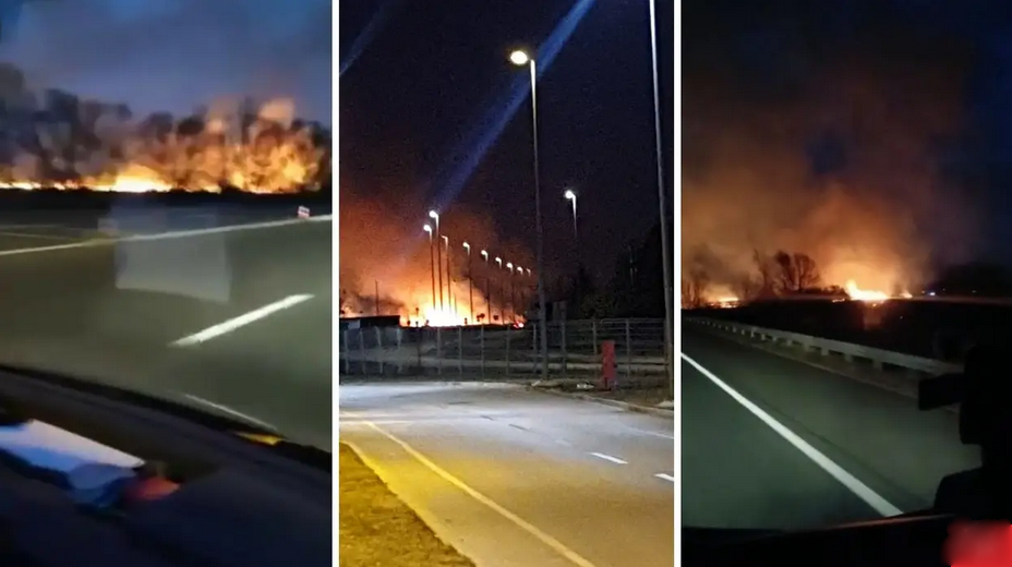 Veliki požar izbio kod Svete Helene, vozi se otežano: 'Velik je teren, još ga gasimo'