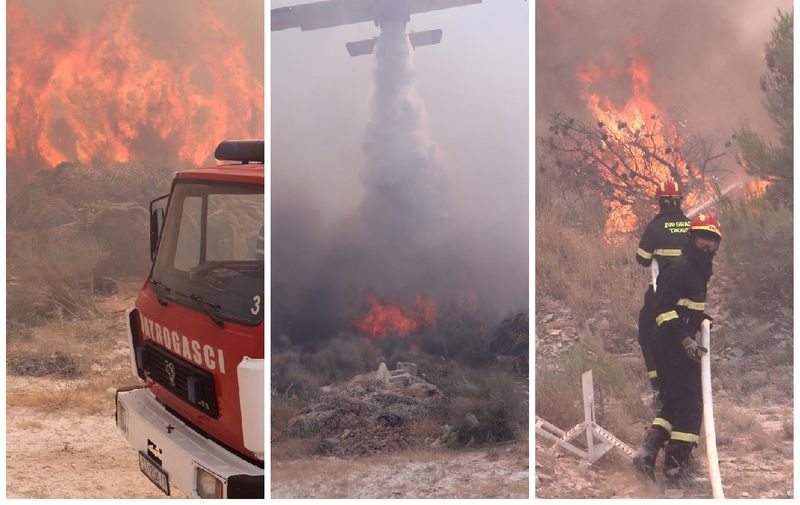 Požar kod Trogira u 40 sekundi prešao dva kilometra. Šef vatrogasaca: 'Jako je ozbiljno, branit ćemo kuću po kuću'