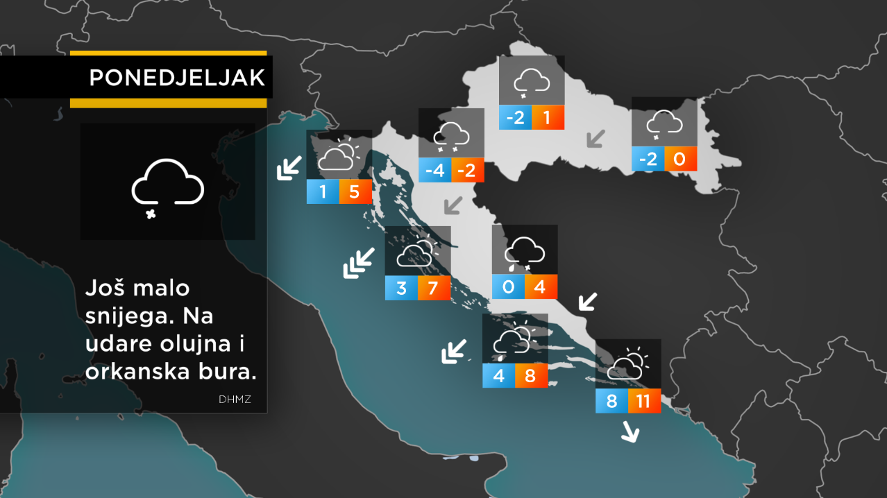 Nedjelja je većem dijelu unutrašnjosti donijela snijeg, a saznajte kakvo vas vrijeme očekuje u ovom tjednu