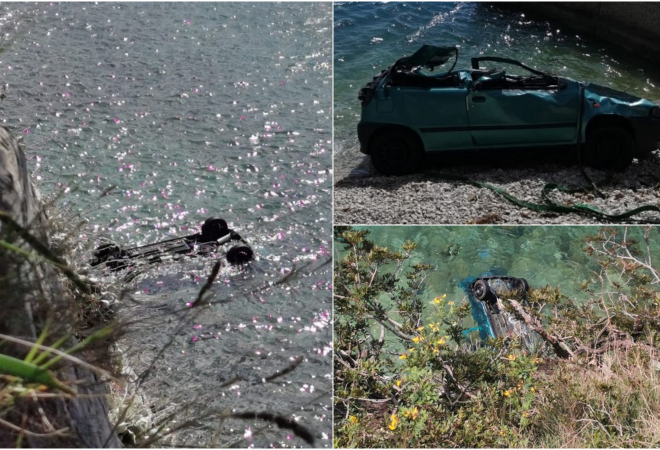 U SLIJETANJU S LITICE POGINUO MLADIĆ (26): Objavljeni detalji! Vatrogasci vadili smrskani Fiat Punto iz mora! Za drugom osobom se i dalje traga