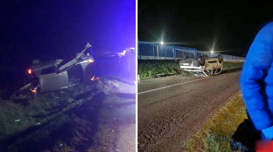 Autima kod Bjelovara završili na krovu, ozlijeđeno dvoje ljudi