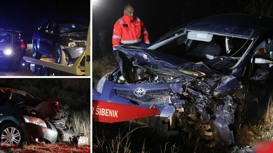 Petero ozlijeđenih u frontalnom sudaru dva auta kod Šibenika