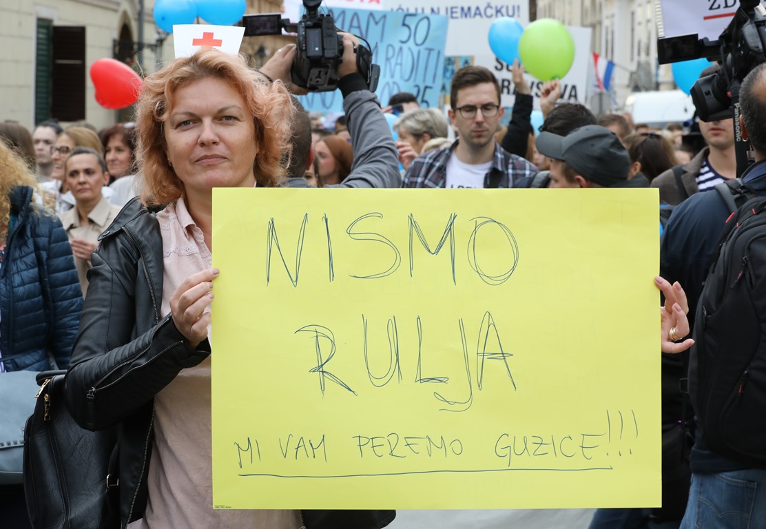 Medicinsko osoblje iz cijele zemlje danas prosvjeduje u Zagrebu