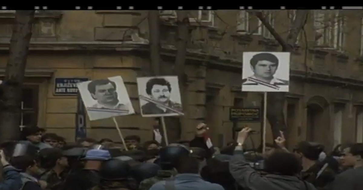 08. travnja 1991.g., održan je prosvjed pred vojnim sudom JNA u Zagrebu