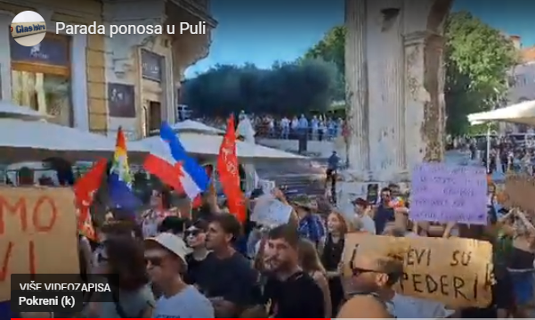 Reakcija PU Istarske na jugoslavensku zastavu na pulskom prideu: Optužni prijedlog protiv počinitelja