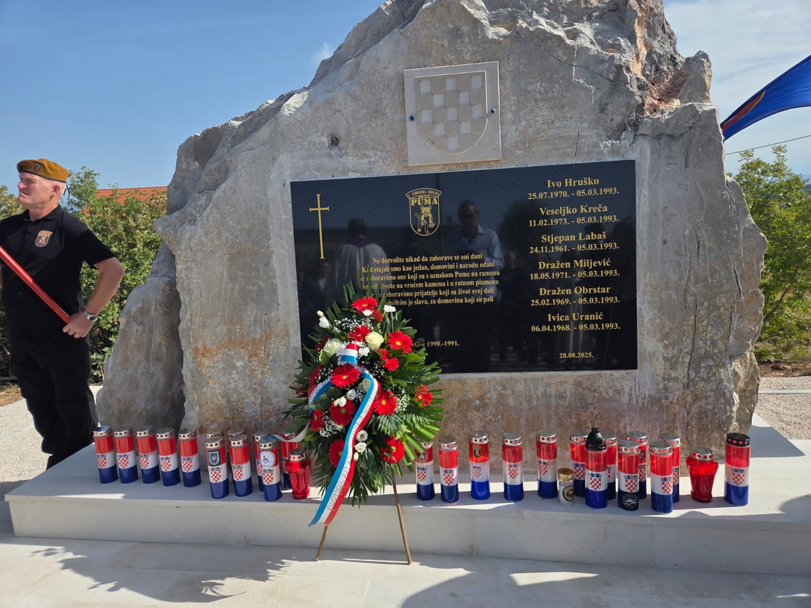 OTKRIVEN SPOMENIK POGINULIM PRIPADNICIMA 7. GBR PUME U BILJANIMA DONJIM