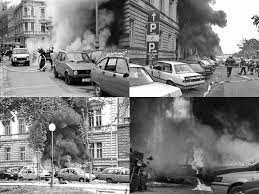 2. i 3. svibnja 1995. godine, srpski su teroristi napali civilne ciljeve u Zagrebu, Karlovcu i Sisku dalekometnim raketama sa zabranjenim kazetnim punjenjima