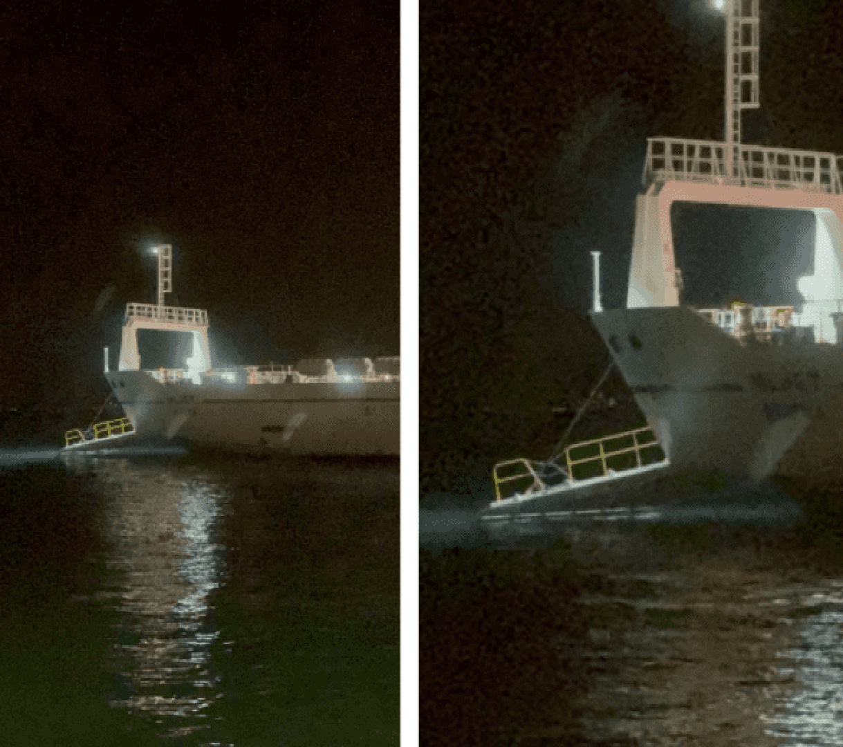 Rampa na Jadrolinijinom trajektu pala u more: 'Strah nas je. Voda je ušla u garažu, a mi plutamo'