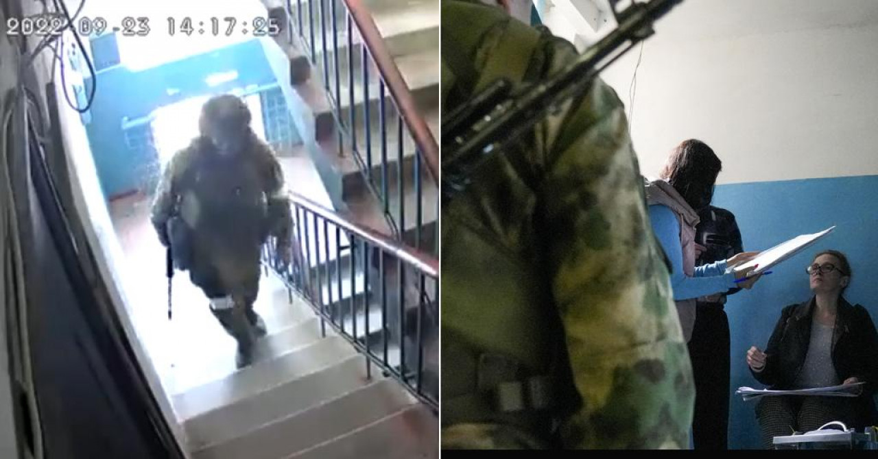 REFERENDUM NA RUSKI NAČIN Naoružani vojnici idu od vrata do vrata i prikupljaju glasove za ‘referendum‘