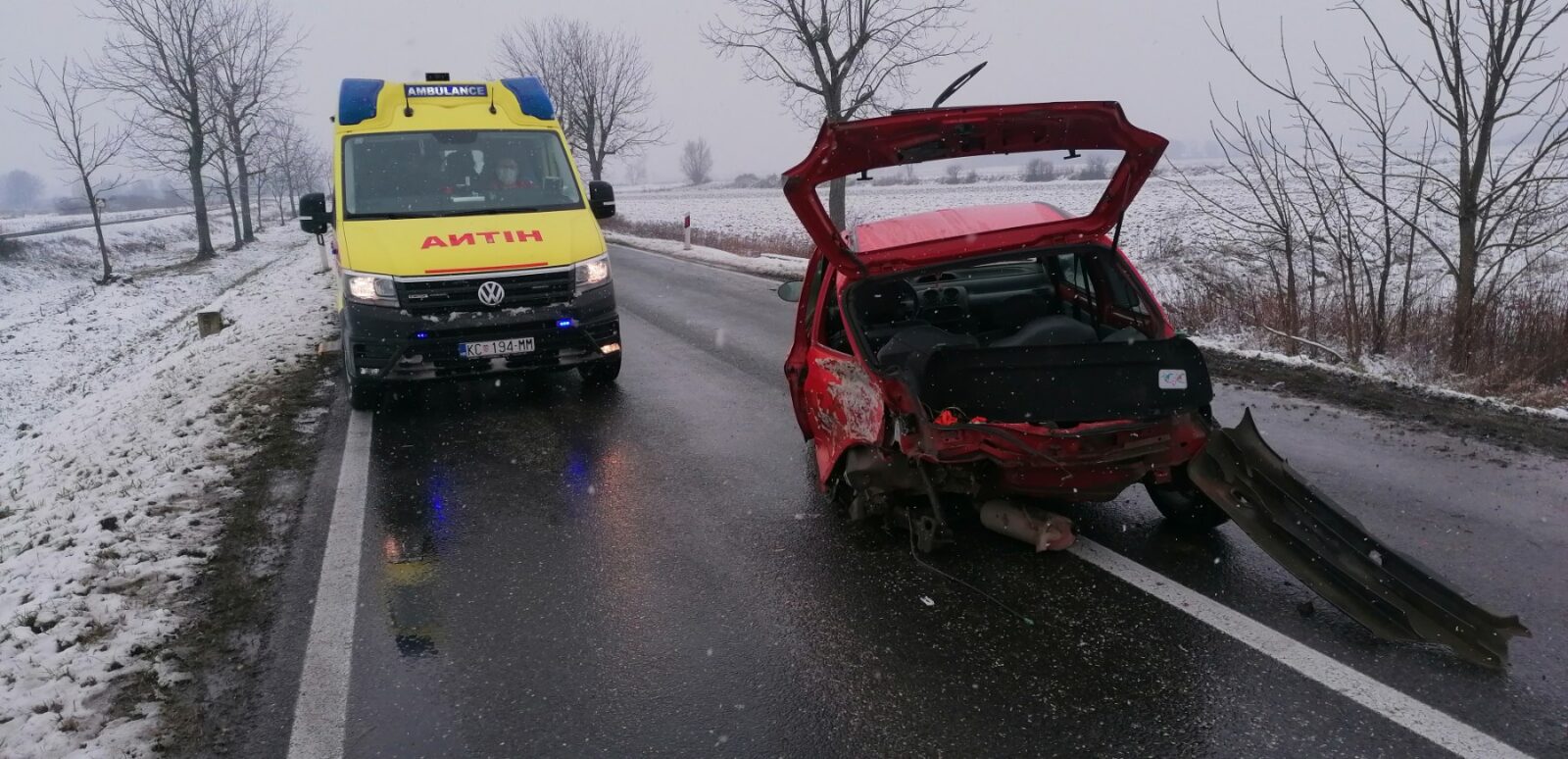 Nova nesreća u Podravini: Sudarila se dva auta, ima i ozlijeđenih