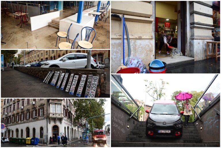 Rijeka, jutro poslije potopa. Voda se uglavnom povukla, saniraju se posljedice nevremena