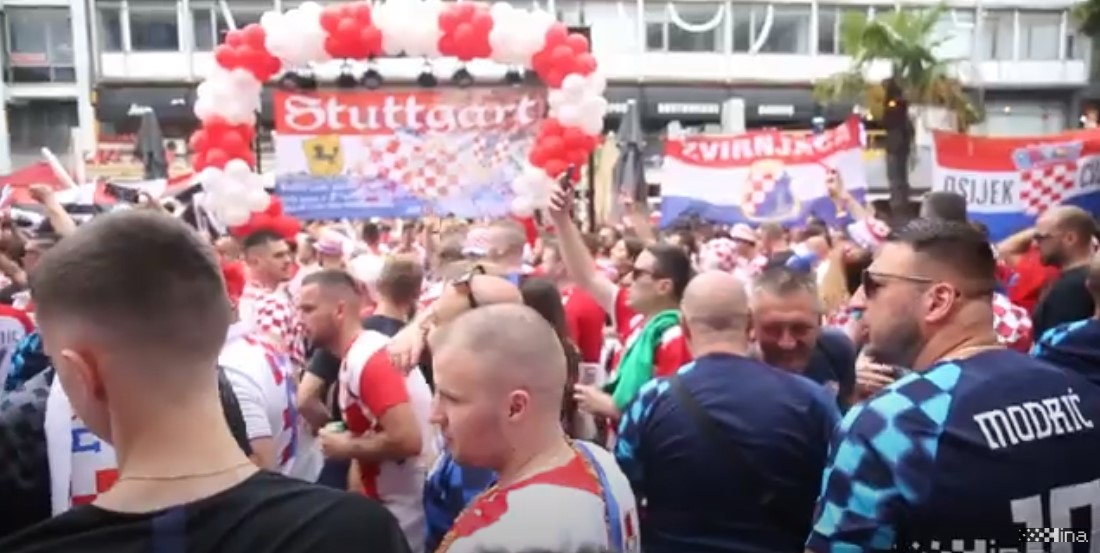 Rotterdam: Navijači uoči finala nogometne Lige nacija Hrvatska - Španjolska