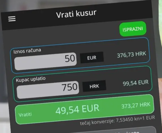 Aplikacijom 'Vrati kusur' lakše ćete preračunavati eure u kune