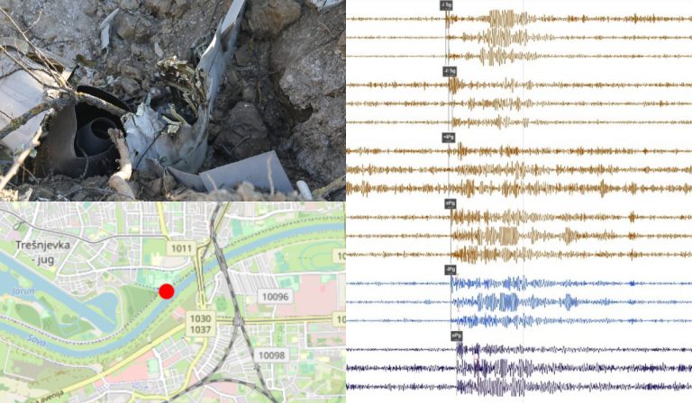 Ovo su seizmički valovi koje je uzrokovao pad bespilotne letjelice na Jarunu