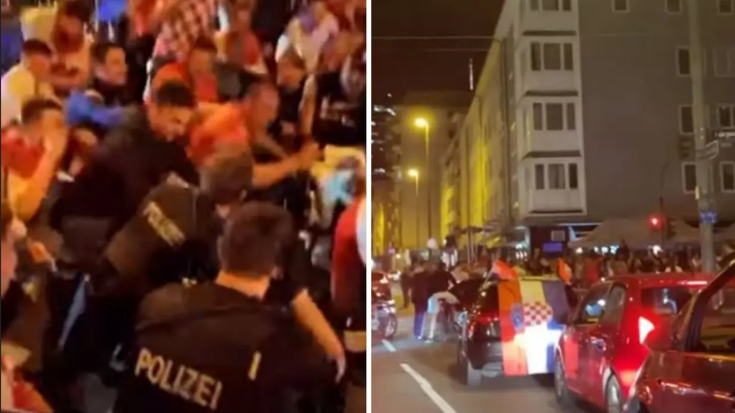 Pa ovako se ne slavi ni pobjeda Njemačke: Hrvati i 'die Polizei' napravili ludnicu u Frankfurtu!
