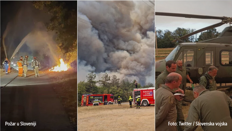 VIDEO/FOTO Prizori iz pakla u susjedstvu, sirene označile evakuaciju: Više od tisuću vatrogasaca na terenu, gase i helikopteri, kanaderi...