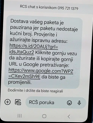 Opet SMS prijevara oko dostave paketa: Karlovčanin nasjeo i ostao bez više od 1200 eura