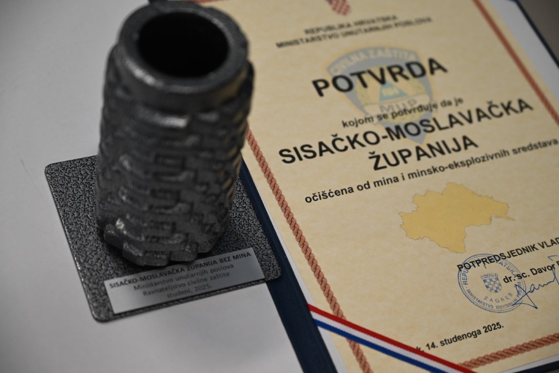 Sisačko-moslavačka županija službeno oslobođena od mina: Hrvatska do kraja godine završava sve poslove razminiranja