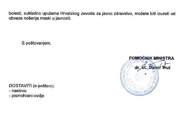 Hrvatskog ratnog vojnog invalida unatoč potvrdi o izuzeću od nošenja maski, napale zaposlenice Plodina?