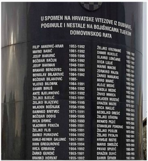 Polaganje vijenaca poginulim braniteljima Dubrave