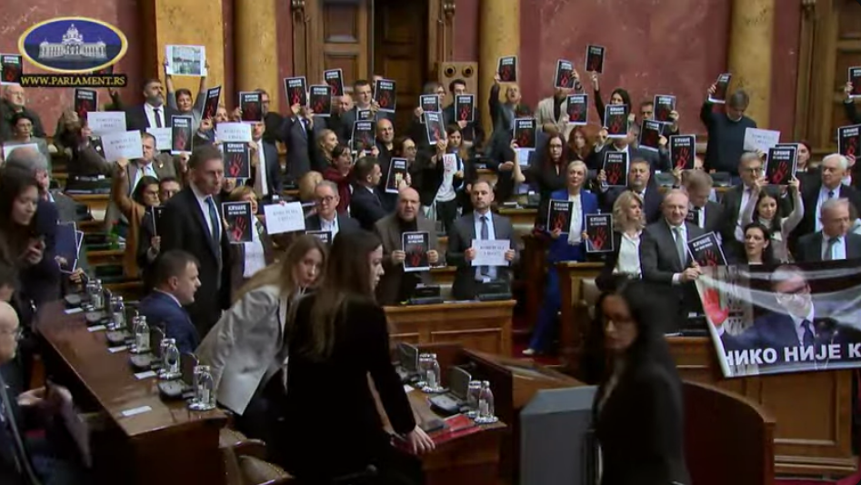 Fizički obračun u Skupštini Srbije