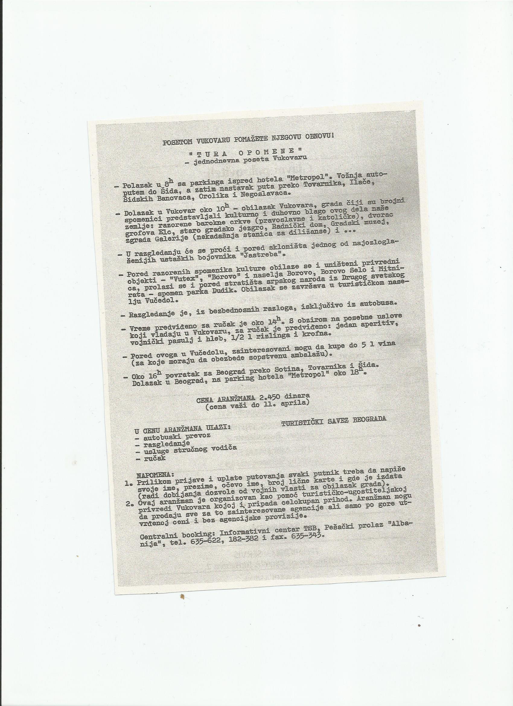 Srbi su organizirali i izlete u razrušeni Vukovar!