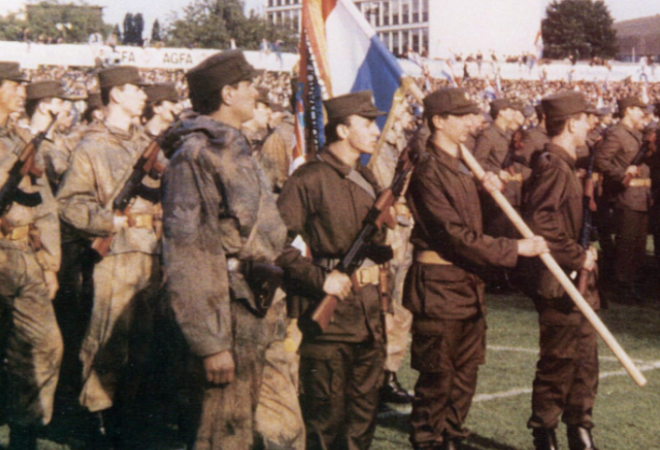 ‘KAO DA SAM LEBDIO’: Na prvom postrojavanju od Tuđmana primio stijeg. Evo što mu je predsjednik tada rekao!