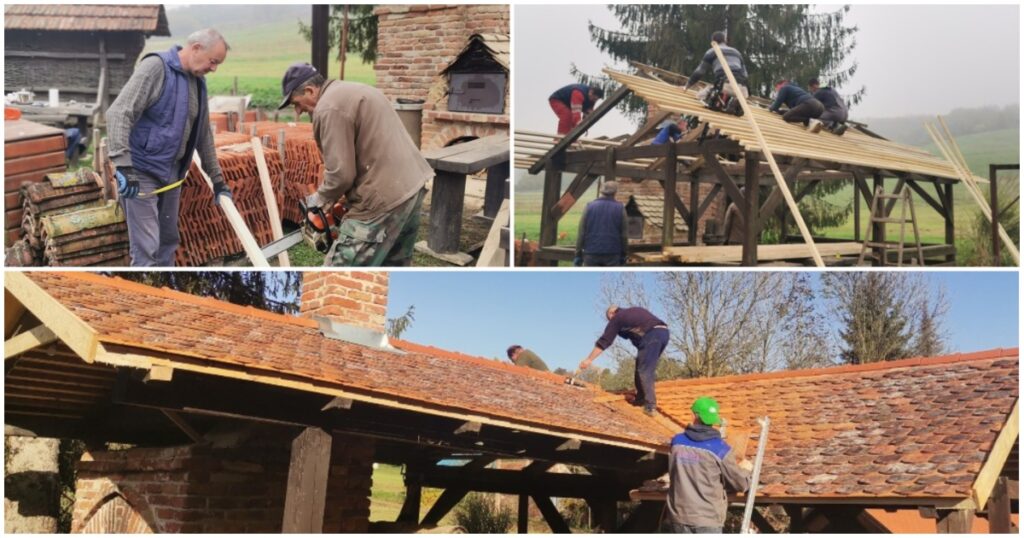 Mještani Svete Ane udružili se i zajednički snagama obnovili nadstrešnicu kod vodenice