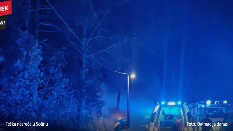 Dobre vijesti iz bolnice: Petorica maloljetnika ozlijeđena u prometnoj nesreći u Solinu nisu životno ugroženi