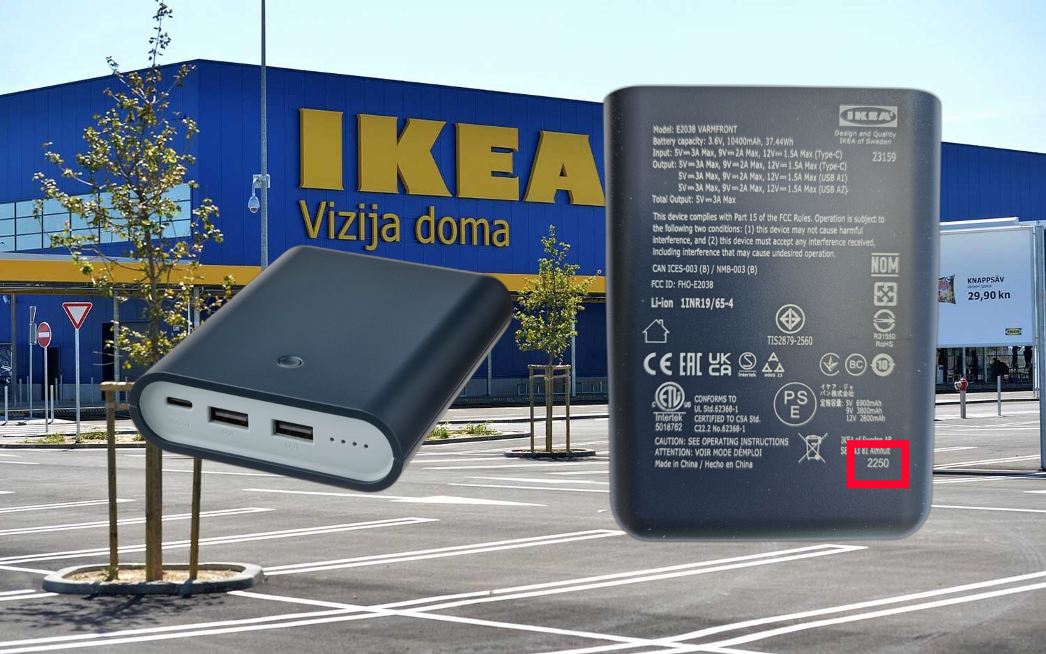 IKEA povlači VARMFRONT prijenosne punjače zbog rizika od požara