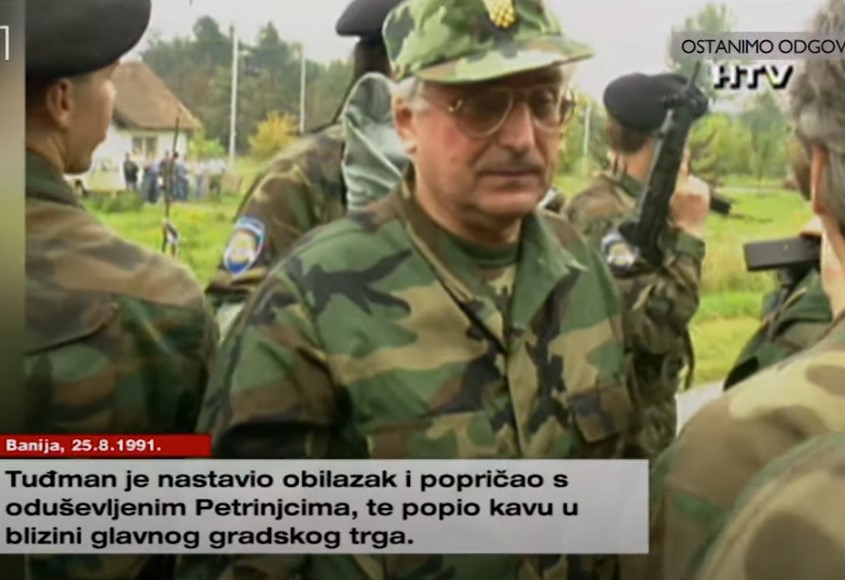 25. kolovoza 1991. - Dr. Franjo Tuđman na Banovini